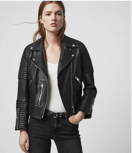 Veste d'hiver en cuir pour homme Trex Exports 2026, style streetwear, col montant, coupe ajustée, manteau de motard, en cuir naturel personnalisé, modèle unique - Product Image 3