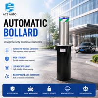 ACS AUTO Borne de stationnement hydraulique automatique rétractable en acier inoxydable 304 pour la sécurité des voitures et les allées résidentielles