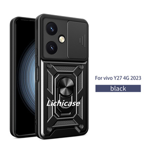 Lichicase ฝาหลังป้องกันหลายชั้นสำหรับ <span class=keywords><strong>VIVO</strong></span> X200 Pro 5G TPU PC ห่วงโลหะขาตั้งเคสโทรศัพท์มือถือ - Product Image 3