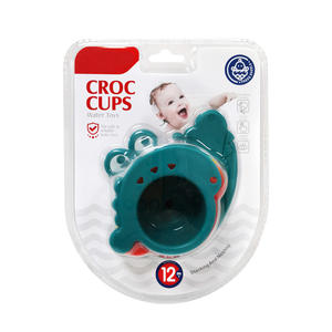 Juguetes de Baño para Bebés, Vasos Apilables con Forma de Cocodrilo, Juego de Apilamiento para Niños, Juguete Educativo Temprano - Product Image 4