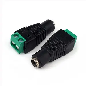 Conector hembra CCTV DC, enchufe a 2 pines, tornillo sin soldadura para cámara, precio de fábrica