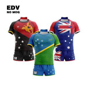 Venta caliente Adultos Rugby Uniforme Rugby Conjunto con Insignia de Equipo Personalizado Rugby Jersey con Bordado Cus - Product Image 1