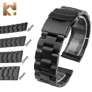 KeepWin Bracelets de montre de luxe pour hommes 28mm pour Samsung <span class=keywords><strong>Galaxy</strong></span> <span class=keywords><strong>Active</strong></span> <span class=keywords><strong>2</strong></span> 40mm 42mm Bracelet de montre - Product Image 2