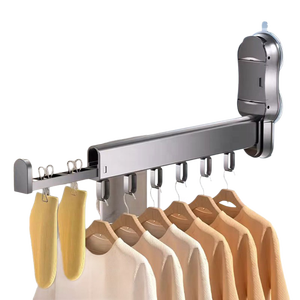 <span class=keywords><strong>Appendiabiti</strong></span> pieghevole a parete stendino a scomparsa stendino porta stendibiancheria in alluminio salvaspazio - Product Image 1
