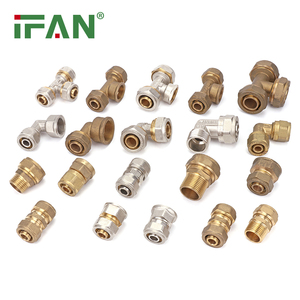 Raccords de plomberie en laiton IFAN OEM, raccords de tuyauterie PEX <span class=keywords><strong>multicouche</strong></span>, raccords coudés en laiton forgé pour alimentation en eau, raccords à compression PEX - Product Image 2