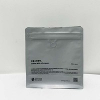 Sacs d'emballage pour café personnalisés de haute qualité avec fermeture à huit côtés, fond plat, fermeture éclair et valve respirante