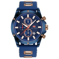 Jam Tangan Analog Quartz Pria MINI FOCUS 0089G Kalender Tanggal Tali Silikon Gaya Steampunk Relojes 0089