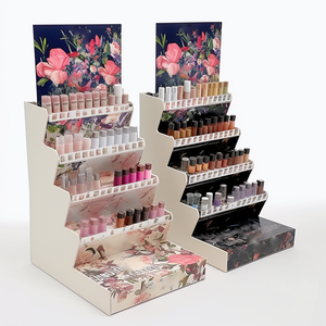 מעמדי תצוגה מקרטון גלי |   מתקני תצוגה לרצפה לתערוכות עבור מוצרי טיפוח עור, ליפ גלוס, איפור ולקים בהתאמה אישית - Product Image 6