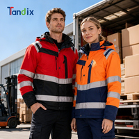 Veste de travail haute visibilité imperméable pour l'hiver, pour les travailleurs, les ingénieurs, les mineurs, les travaux de construction, les travaux routiers, etc.