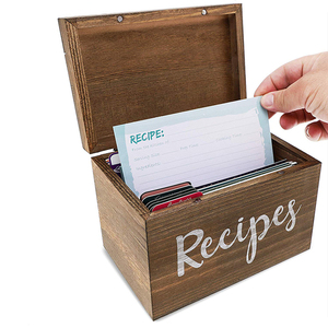 Caja de recetas de madera 4x6 ecológica al por mayor de China, pino con cubierta blanca, <span class=keywords><strong>estilo</strong></span> de granja, precio barato, técnica pintada - Product Image 5