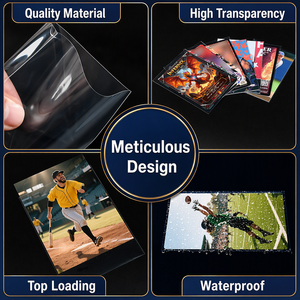 Custom Design Soft Clear Baseball <strong>Trading</strong> <strong>Card</strong> <strong>Sleeves</strong> for <strong>Trading</strong> Standard Fit for Game Tcg Football <strong>Card</strong> Sports Game <strong>Cards</strong> - Product Image 4