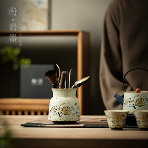 Juego de Utensilios de Té de Porcelana para Seis Personas, Forma Cilíndrica Dehua, para la Ceremonia del Té Kung Fu - Product Image 1