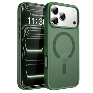 Étui de chargement sans fil magnétique translucide mat pour iPhone 17/18 Pro, 16 Pro, 15 Pro, et coque de téléphone pour iPhone 18 Pro Max Cerise Foncée - Product Image 6