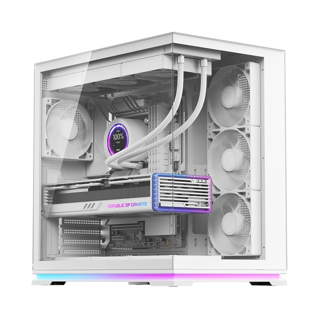 23 Years Top Manufactures/ Factory Wholesale/ OEM/ ODM Custom Mid Tower ATX Sea-View Computer Gaming Case Dual Chamber PC Case