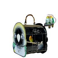 RCOM Huangjie Perroquet Équipement Design Créatif avec Plusieurs Motifs Vivid Engaging 360 ° Panoramique Vue Cage Acrylique