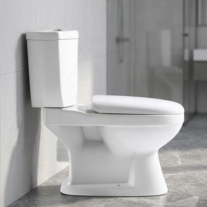 Inodoro de dos piezas Vistaar con descarga doble, asiento de cerámica y tanque oculto. - Product Image 1