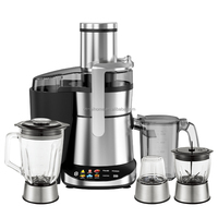 Extractor de Jugos de Frutas de Acero Inoxidable con Control Táctil y Potencia Máxima de 1000W para Uso Doméstico, en Autocaravanas y al Aire Libre, Máquina de Prensado en Frío para Jugos de Zanahoria