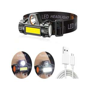 LED lampada frontale ricaricabile USB illuminazione regolabile minatore torcia frontale luce frontale impermeabile - Product Image 5