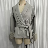 Nouvelle collection automne/hiver, vêtements pour femmes, manteau en laine décontracté élégant à col ample, couleur unie