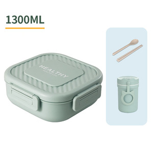 Lebo Produits à forte valeur ajoutée Boîte à repas 1300ml Boîte à lunch en plastique sans BPA à 3 compartiments pour enfants et adultes - Product Image 6