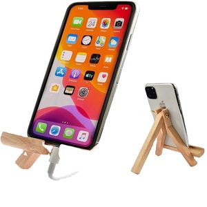 Caballete de madera hecho a mano para teléfono, soporte para tableta y ordenador, estilo de lona adecuado para todo tipo de teléfonos Android Las tabletas son - Product Image 1