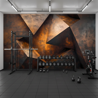 Papel Tapiz Autoadhesivo Impermeable para Decoración de Paredes Interiores, Textura Metálica de Óxido, Geometría 3D, Mural de Pared