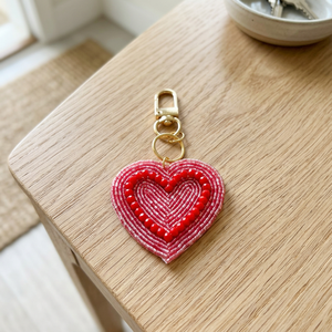 Handcrafted embroidery accessory Unique embroidered keyring Colorful embroidery craft Beaded embroidery supplies Key Chains - Product Image 4