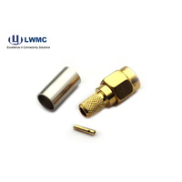 Precio de fábrica, Conector de crimpado de enchufe para Cable RG58, cable conector macho RP SMA