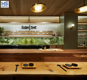 Mostrador de Barra de Sushi Personalizado, Mueble Comercial para Decoración de Bar, Diseño Integral para Cafeterías y Tiendas - Product Image 4