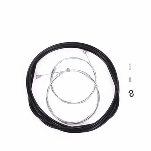 <b>Bicycle</b> Brake And Derailleur Cable Kit Steel Black Housing With Inner Wire For Mountain Road Bike Replacement <b>Parts</b> - Product Image 1