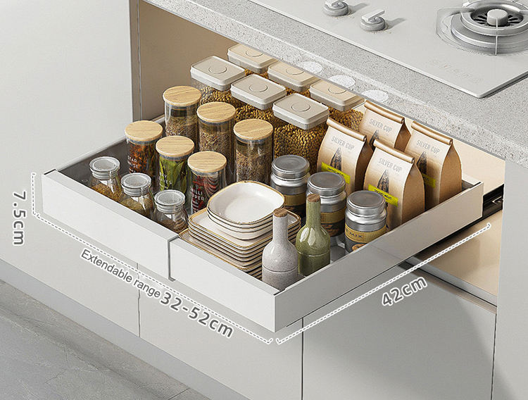 White*Small Telescopic Storage Tray (32-52cm)