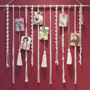Nouveau Design Fait Main Mignon Coton Corde Bébé Maison <span class=keywords><strong>Macramé</strong></span> Tapisserie Décoration Murale Suspendue - Product Image 5