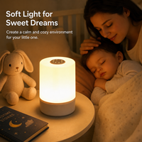 Lampe de chevet LED tactile intelligente, lumière de nuit à intensité variable, rechargeable par USB, blanc chaud, lampe de table pour chambre à coucher, salon, chambre de bébé, sommeil