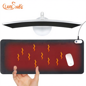 Winter Series Computer Accessories Custom Warm Leather Desk <strong>Pad</strong> Mat Set <strong>Heated</strong> <strong>Mouse</strong> <strong>Pad</strong> for Warm Office Writing Desk - Product Image 1