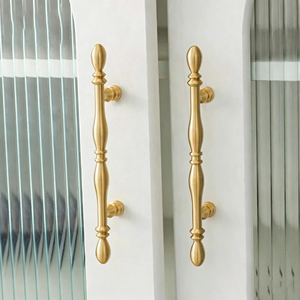 Solid Brass Cabinet Drawer Handles Unique Modern Design Kitchen Cupboard <strong>Door</strong> Pull Furniture T-Bar Hardware Dresser Cupboard - Product Image 5