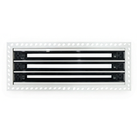 Grille de Diffusion d'Air Linéaire sur Mesure, Longueur Personnalisée, Forme Griffe Encadrée, pour Retour d'Air Centralisé AC, à Lamelles, pour Systèmes CVC