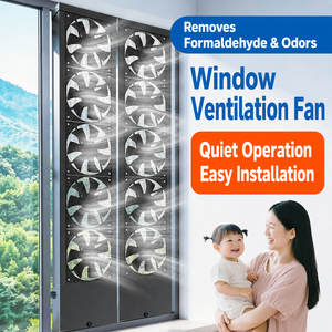 Ventilateur de fenêtre électrique extensible sans perçage à roulement à billes, OEM, à faible consommation d'énergie, détachable et facile à entretenir - Product Image 3