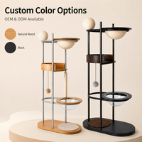 Meuble tour pour chat design avec structure métallique, plateformes en bois, lit capsule transparent et griffoir – Solutions personnalisées OEM ODM