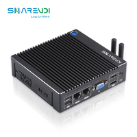 Double Nic Quad Core In-tel Celeron N3150 Support 4K Triple affichage 2 * HD-MI 1 * VGA Win10 Linux mini pc industriel sans ventilateur