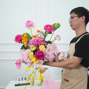 High Quality Silk Flower Ball Wedding Graduation <b>Christmas</b> decor Artificial Flowers ball for Valentine's Day - Product Image 1