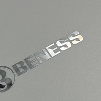 Autocollants de transfert de logo en nickel électroformé ultra-minces personnalisés, étiquettes métalliques autocollantes pour coques de téléphone portable