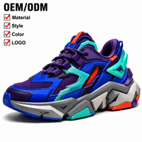 Baskets Chunky Premium de Créateur, Color Block, Respirantes, Rehaussantes, pour Hommes, Style Décontracté 'Dad Shoes', OEM ODM