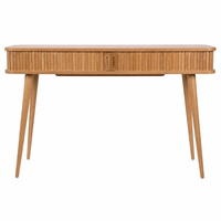 Console à cannelures avec tiroirs en bois massif, table d'entrée étroite à façade nervurée, meuble de rangement moderne, décoration de couloir