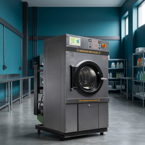Sèche-linge électrique entièrement automatique à nettoyage automatique de 25 kg pour applications commerciales de blanchisserie et de séchage de textiles - Product Image 3