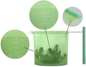 Bolsas de Silicona Reutilizables con Cierre Hermético, Aptas para Alimentos, con Logotipo Impreso Personalizado, para Almacenamiento de Alimentos en el Congelador, para Sándwiches - Product Image 4