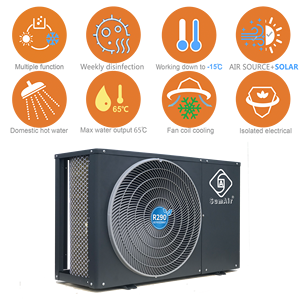 TOP COP R290 70D A ++ ErP DHW Bomba térmica de aire a calentador 8kw10 Refrigerado por aire Híbrido Intercambiador de calor solar Bobina Cilindro Tanque <span class=keywords><strong>Gayser</strong></span> - Product Image 3