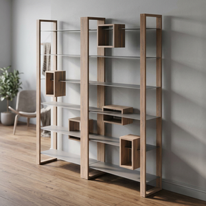 Premium Handmade <b>Solid</b> <b>Wood</b> <b>Bookcase</b> for Home Office and Living Room Organization Featuring Eco Friendly Materials and Long Last - Product Image 3