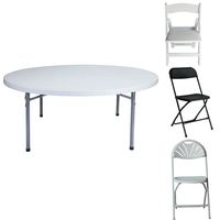 Housse de Table et de chaises d'extérieur, en plastique, courte, latérale, pliante, petite Table ronde, pour enfants, offre spéciale, bon marché