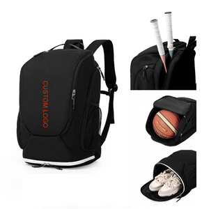 Unisex student dry wet separation Water resistant Badminton sports basketball Polyester bag <b>backpack</b> <b>large</b> capacity Shoes pocket - Product Image 1