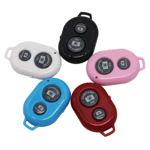 Télécommande de téléphone portable rose à 2 boutons pour obturateur caméra sans fil BT retardateur Selfie